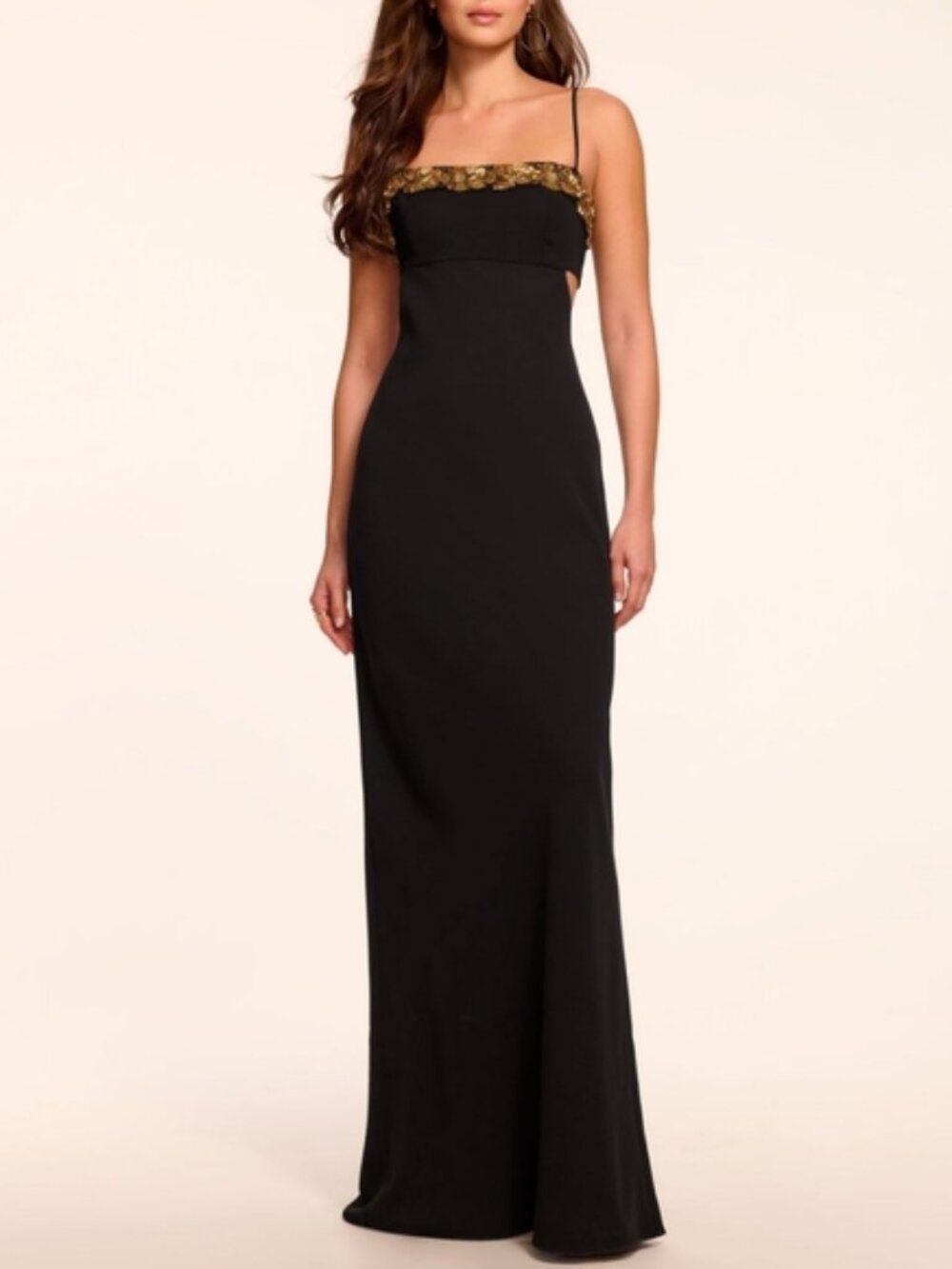 Ramy Brook Helen Floral Embellished Sleeveless Gown